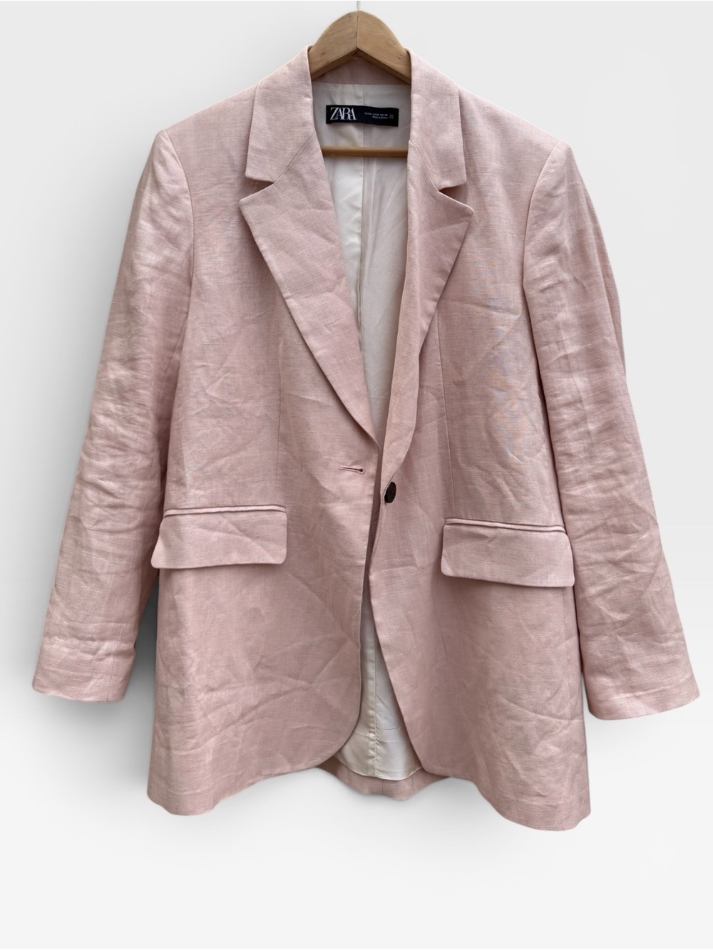 ZARA Linen Relaxed Blazer